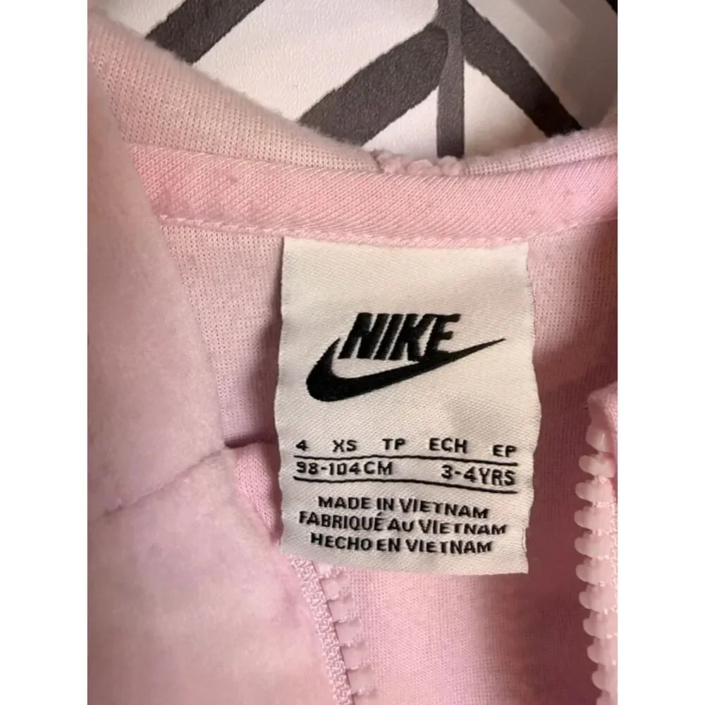 Nike Pink Velour Full Zip Up Activewear Hoodie Girls XS/4 5050
